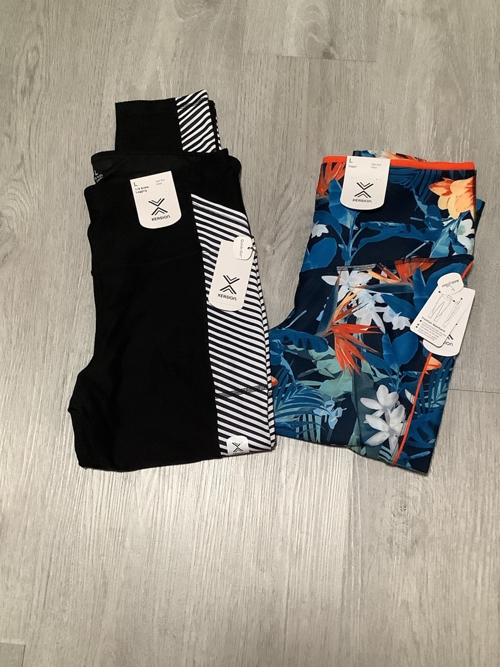 Large NWT lot of 2 xersion leggings